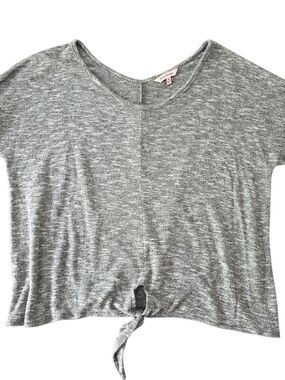 Juicy Couture Gray Marled Tie Front Dolman Top Women’s M